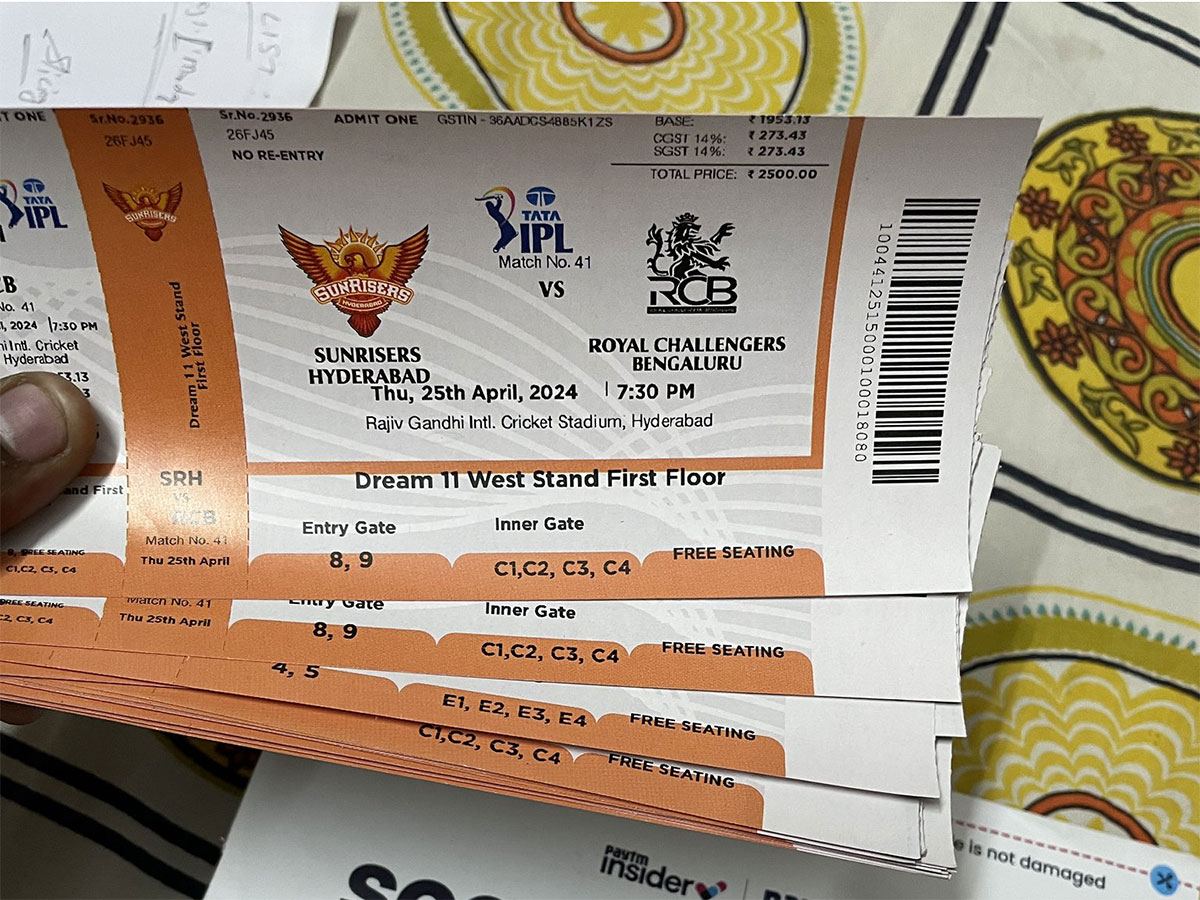 Hyderabad IPL Tickets Price & Booking Details 2025 IPL Tickets Price 2025